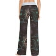 thumbnail image 4 of Women's Magic Rainbow Sun Moon and Clouds Pajama Pants, Casual Pajama Bottoms Lounge Pants Wide Leg, 4 of 7