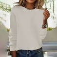 thumbnail image 2 of Fall Outfits for Women 2026 Long Sleeve Warm and cozy all through autumn and winter L Beige Fall Top, 2 of 3