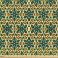 thumbnail image 2 of Ambesonne Moroccan Fabric by the Yard Upholstery, Arabian Mosaic Style Art, 1 Yard, Dark Teal Mustard and Rust, 2 of 5