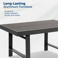thumbnail image 7 of Superjoe 51" Aluminum Durable Outdoor Dining Table, Gray, 7 of 7