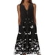 thumbnail image 3 of TaTaai Womens V Neck Sleeveless Strap Summer Dress Loose Fit Casual Maxi Beach Sundress Bohemian Vacation Long Dress Gift, 3 of 5