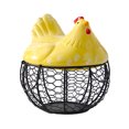 thumbnail image 1 of Youkk Beautiful Ceramic Hen Ornament With Snowflake Texture – Beautiful Hand-painted Craftsmanship yellow, 1 of 6