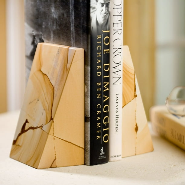 Triangle Natural Marble Bookends