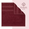 thumbnail image 4 of American Soft Linen Luxury 4 Piece Washcloth Set, 100% Cotton Turkish Washrags and Washcloths, Bordeaux Red, 4 of 6