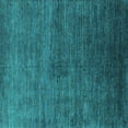 thumbnail image 1 of Ahgly Company Indoor Square Oriental Turquoise Blue Industrial Area Rugs, 5' Square, 1 of 4