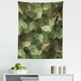 thumbnail image 1 of Sage Tapestry, Geometric Fractal Shapes Triangles Camouflage Inspired Form Poly Effect, Fabric Wall Hanging Decor for Bedroom Living Room Dorm, 5 Sizes, Brown and Green, by Ambesonne, 1 of 1