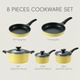 thumbnail image 2 of Carote Nonstick Cookware Sets, 8 Pcs Non Stick Pots and Pans Set, Induction Cookware, Yellow, 2 of 10