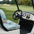 thumbnail image 3 of Garronmavis Blue Marble Turtle Golf Cart Seat Covers Accessories Smooth and Simple Golf Cart Seat Covers Set Easy Install Accessiores Suitable for All Weather Conditions, 3 of 6