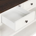 thumbnail image 2 of Noble House Dexter Sofa Console Table, Solid Pine Wood Frame with Drawers and Shelves, Modern Entryway Storage, Antique White, 2 of 9