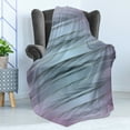 thumbnail image 4 of Modern Soft Flannel Fleece Throw Blanket, Gradient Toned Zig Zag Retro 80s Party Style Fragmented Stripes Graphic Artwork, Cozy Plush for Indoor and Outdoor Use, 50" x 70", Lilac Blue, by Ambesonne, 4 of 5