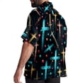 thumbnail image 3 of Easter Cross Men's Short Sleeve Poplin Beach Shirts, Casual Printed Button Down Summer Hawaiian Shirt - Unisex, 3 of 6