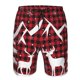 thumbnail image 3 of Balery Christmas Buffalo Plaid Traje de Baño Estilo Hawaiano para Hombre, Shorts de Secado Rápido con Bolsillos-Small, 3 of 6