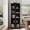 Black, variant on RichYa Kitchen Pantry with Hutch,Freestanding Storage Cabinet with Doors and Shelves,Cupboard with 59"Wide Countertop for Dining Room,White(X)