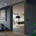 thumbnail image 3 of Sliding French Double Pocket Doors | Veregio 7411 Antracite | Kit Trims Rail Hardware | Solid Wood Interior Bedroom Sturdy Doors-84" x 84" (2* 42x84), 3 of 6