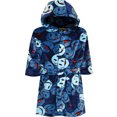 thumbnail image 1 of Joe Boxer Boys Joe Boxer Loungewear Boys Blue Licky Ultra Soft Plush Hooded Robe (Medium), 1 of 1
