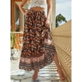 thumbnail image 2 of Cizayoi Womens Casual High Waist Tie Paisley Boho Print Long Maxi Skirt, 2 of 6