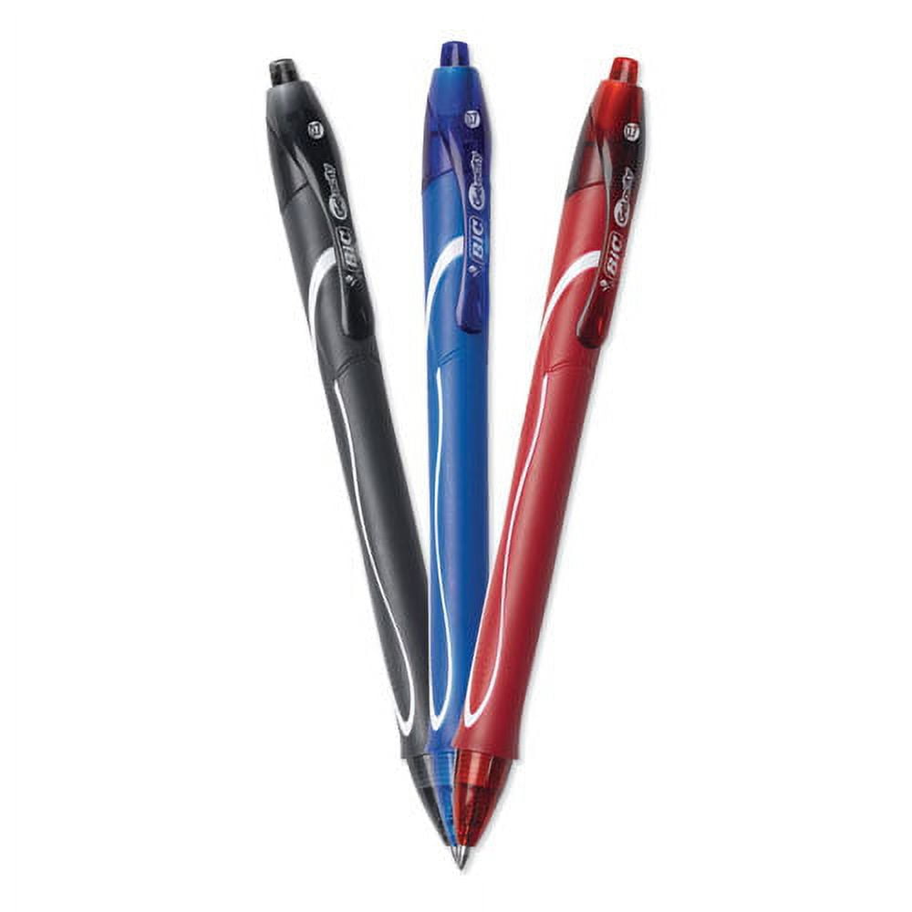 BIC Gel-Ocity Quick Dry Gel Pen, Retractable, Fine 0.7 mm, Three Assorted Ink Barrel Colors, Bundle of 5 Dozen