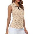 thumbnail image 4 of Whosucclay Geometry Women's Sleeveless Golf Shirts for Womens, Breathable With Collar Anti Fade Golf Sleeveless Top for Fitness Outdoor Athletic Tennis, 4 of 8