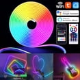 thumbnail image 1 of Tira de luz de neón de 5 m RGBIC, tira LED WIFI, sincronización de música para iluminación de fiesta, juegos, decoración de bricolaje, compatible con Alexa, Asistente de Google, 1 of 5