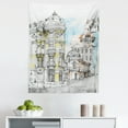 thumbnail image 1 of Medieval Tapestry, Pale Sketch Design of Middle Age Renaissance Building European Old Town Cityscape, Fabric Wall Hanging Decor for Bedroom Living Room Dorm, 5 Sizes, Multicolor, by Ambesonne, 1 of 1