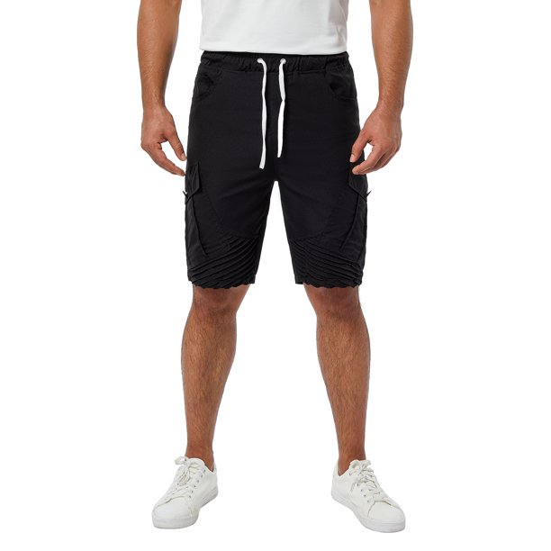 Txlixc Pantalones cortos de verano para hombres, pantalones cortos de cuerda de color sólido con bolsillos Txlixc moda