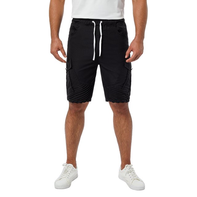 Txlixc Pantalones cortos de verano para hombres, pantalones cortos de cuerda de color sólido con bolsillos Txlixc moda