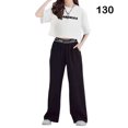 thumbnail image 2 of Sonducket Camiseta de manga corta para niñas, conjunto de pantalones de pierna ancha, senderismo, estilo informal para niños, camisetas, conjuntos de ropa Blanco 130cm, 2 of 6