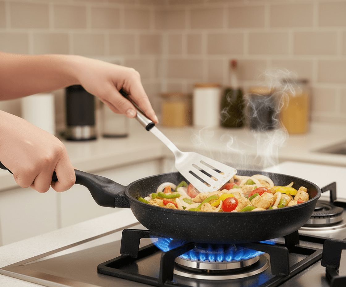Dream Chef Marble Coated Cast Aluminum Non Stick Frying Pan (30cm / 12 Inch)