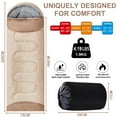 thumbnail image 4 of Eurhowing 0 Degree Winter Sleeping Bag for Adults, Cold Weather Sleeping Bag with Removable Liner, Portable 3-Season Water-Resistant Sleeping Bags for Backpacking, 4 of 7