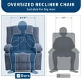 thumbnail image 7 of EuKer Lazy Boy Recline, Oversize Recline with Heat and Massage for Bedroom,Living Room,Home Theater, Blue, 7 of 7