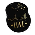 thumbnail image 1 of Inkdotpot 100 Pack Real Gold Foil Paper Tag Made With Love Text Favor Hang Tag, 1 of 6