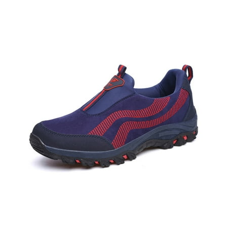

Woobling Women Men Warm Casual Shoes Slip On Sneakers Non-Slip Walking Shoe Climbing Flats Lightweight Comfort Breathable Dark Blue 6
