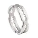 thumbnail image 3 of 7 Anillo Llamativo Simple Banda Apilable Plata Minimalista Forma De Hoja De Doble Filo, 3 of 3