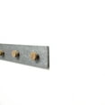 thumbnail image 3 of InPlace Rectangle Tin Galvanized Embossed Metal Wood Hooks Rail Shelf, One, 24Wx4Dx2H, Silver, 3 of 3