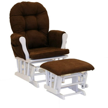 Storkcraft Hoop Glider And Ottoman White With Chocolate Stork Craft Hoop Glider And Ottoman Replacement Cushions
