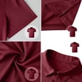thumbnail image 6 of LTTVQM Men's Polo Shirts Short Sleeve 2026 Summer Loose Fit Casual Work Golf Shirts Lightweight Collared T-Shirts with Pocket Wine M, 6 of 6