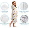 thumbnail image 7 of Yellow Brown Mushroom Small Flower White Pattern Hooded Bath Towel，50"x30" for Ages 3 To 12 Kids, Quick Dry Lightweight Soft Microfiber Hood Beach Towel Cover Up for Kids, 7 of 7