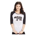 thumbnail image 1 of Pretty Rebellious Clothing - Camiseta gráfica para mujer LOVE Republic, color negro, XS, 1 of 2