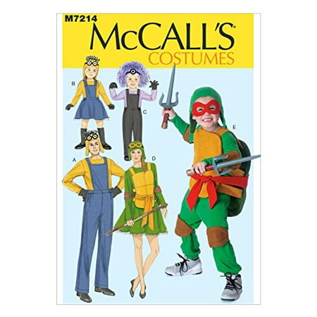 McCall's Patterns M7214 Adults'/Children's/Boys'/Girls' Costumes Sewing Template, ADT (SML-MED-LRG-XLG)