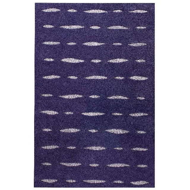 M A Trading CATWINPUR076096 Catena 2049 7.5 ft. x 9.5 ft. Hand Tufted Rug - Blue-Purple