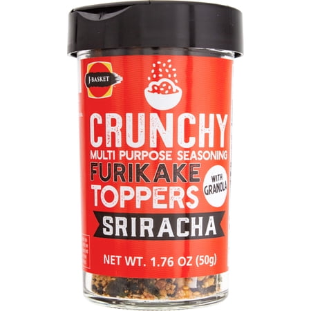 J-Basket Sriracha Crunchy Furikake, Multi Purpose Seasoning Toppers with Granola, 1.76 Oz