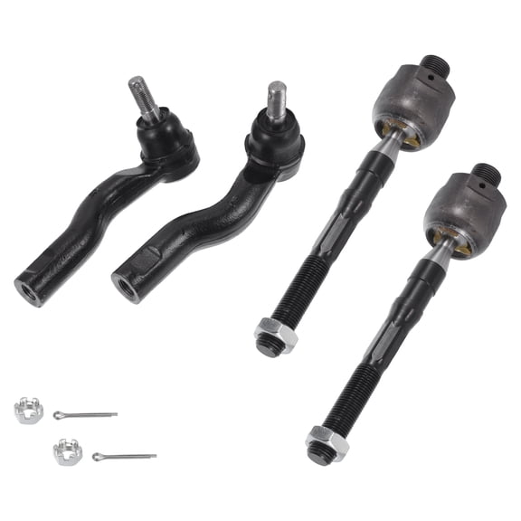 4pcs Front Inner Outer Tie Rod Ends Kit Suspension Steering Tie Rod End for Ford Fusion Drag Link