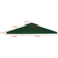 thumbnail image 2 of Double Tiered Gazebo Replacement Square Canopy Roof Top for Patio Garden Cover Anti-UV Sunshade 10'x10' Green, 2 of 11