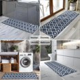 thumbnail image 2 of Navy Blue Geometric Quatrefoil Pattern Kitchen Rug Mat,Kitchen Runner Rugs Non Skid Washable,Decorative Kitchen Floor Mats for Kitchen,Sink,Laundry,17"X47", 2 of 5