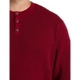 thumbnail image 2 of Oak Hill by DXL Men's Big and Tall Henley Waffle-Knit Sweater Merlot 3XLT, 2 of 4