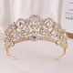 thumbnail image 4 of Nvzi Tiara de boda para novia, diadema de princesa, corona de novia, joyería para el cabello con diamantes de imitación de cristal,graduación, boda, fiesta de disfraces (AB), 4 of 4
