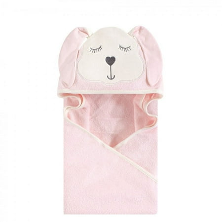 UPC: 0660168571868 | Hudson Baby Infant Girl Cotton Animal Face Hooded Towel Modern Bunny One Size