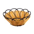 thumbnail image 2 of 7 inch Plastic Braided Basket Fruit Vegetable Cookies Container Holder Black&orange, 2 of 7