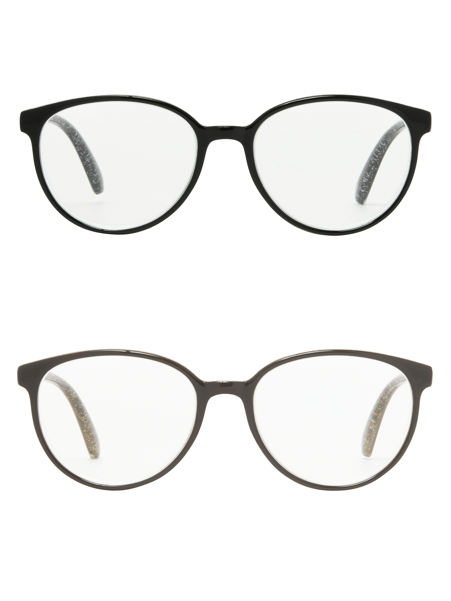 Foster Grant Black Round Reading Glasses