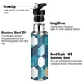 thumbnail image 3 of Yayeee 20oz Insulated Water Bottle Double Wall Stainless Steel with Flip Straw Lid, Blue White Geometric Patterns, 3 of 7